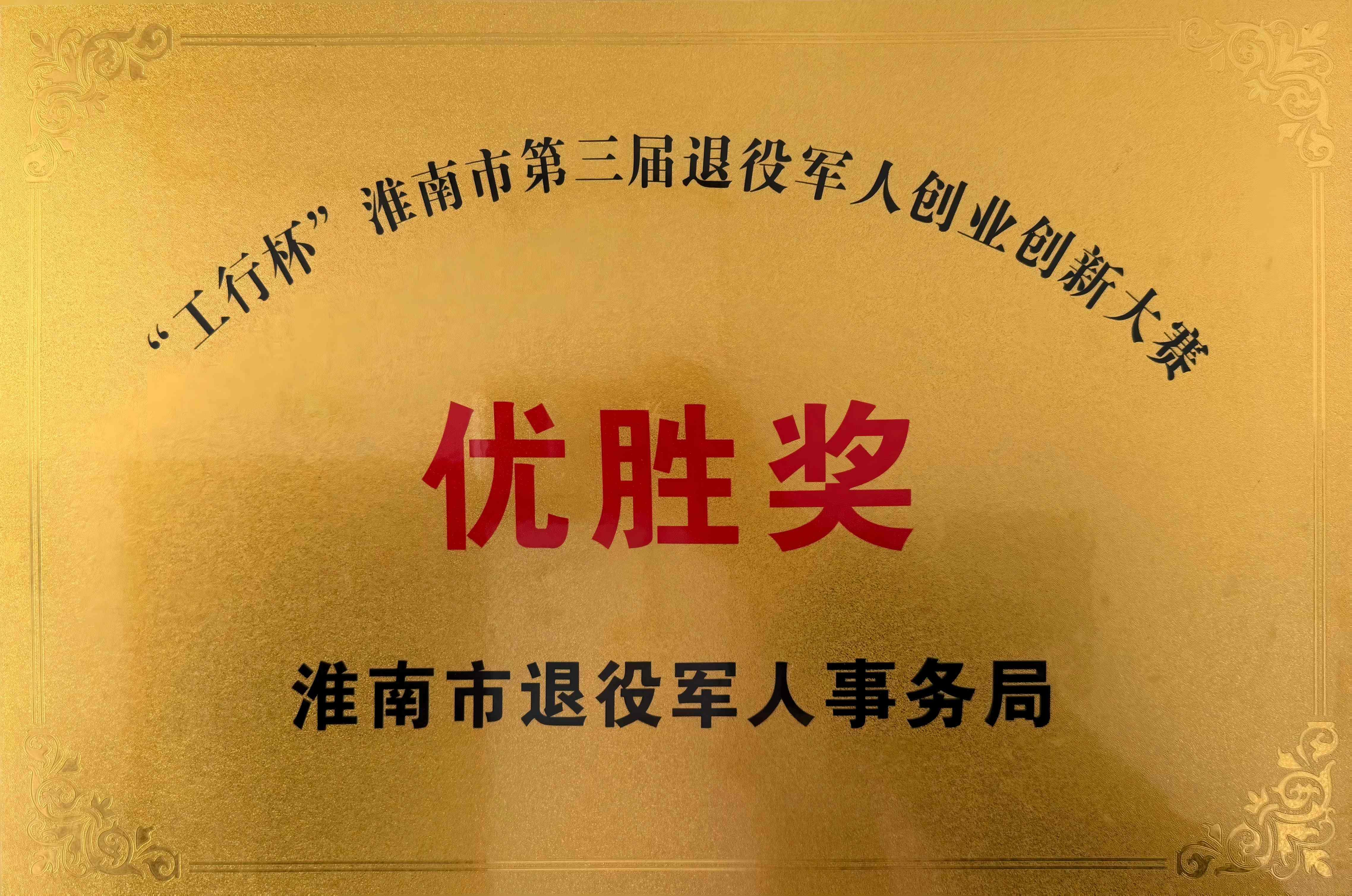 工行杯淮南市第三届优胜奖淮南市退役军人事务局